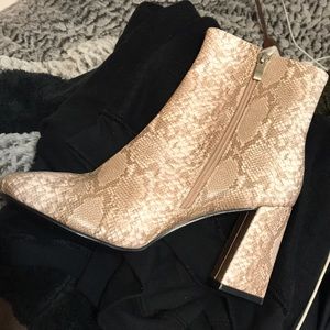 Snakeskin Booties